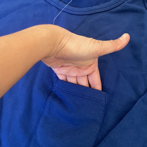 CLU USA Women’s Blue Layered Sweater Top Size L NWOT - Picture 5 of 11